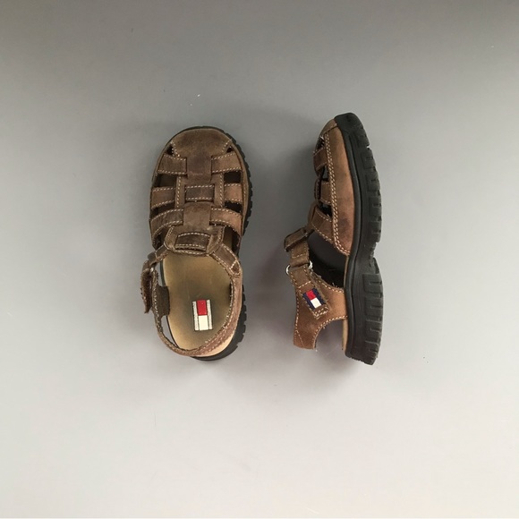 Tommy Hilfiger Kids Vintage Leather Toddler Fisherman Sandal 9.5M Comfort Rare